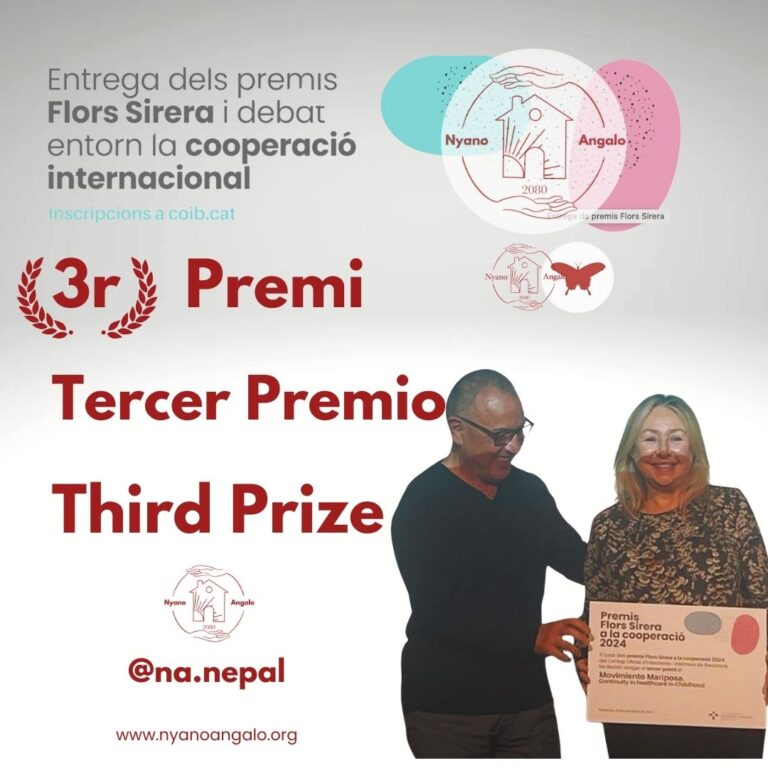 ¡Nyano Angalo galardonada con el 3er Premio Flor Sirera a la Cooperación Internacional!